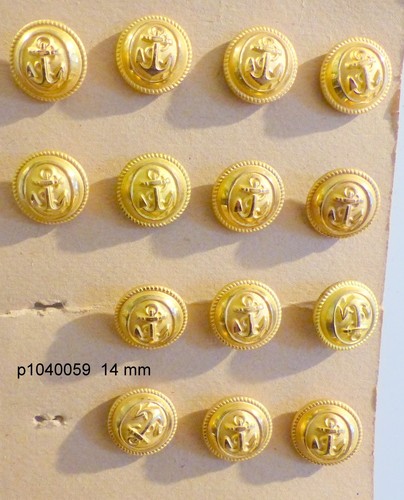 Buttons 14mm military navy - 14,