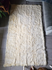 Tapis vintage en peau de mouton néo-zélandais grand format