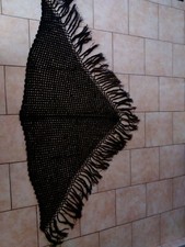 CHALE AU CROCHET  NOIR  COSTUME VINTAGE TRICOT