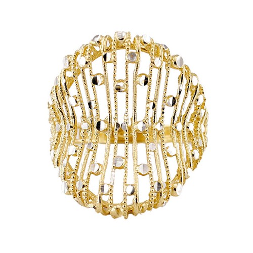 Bague femme bande jaune - or,