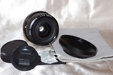 EXC objectif PK 28mm f2,8 SMC PENTAX A avec bouchons, pare-soleil et housse, TBE