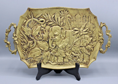 Ancien plateau bronze signe - bronze,
