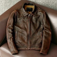 Blouson en cuir véritable