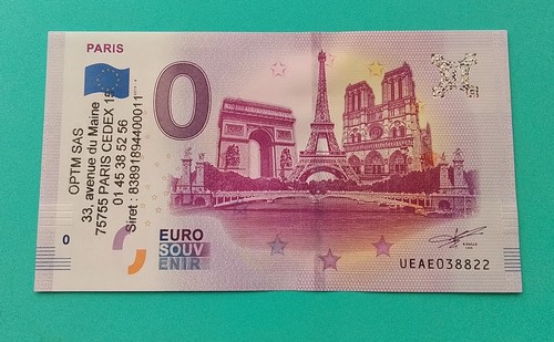 Zero euro souvenir - 0, paris