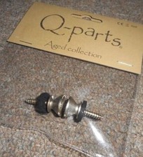 NEW 2 STRAPLOCKS aged nickel - Distressed - Q-Parts - USA - butterfly