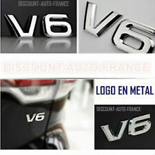 V6 Emblem Zeichen  Schriftzug 3D Logo CHROM Auto Aufkleber Tuning Sticker Metall