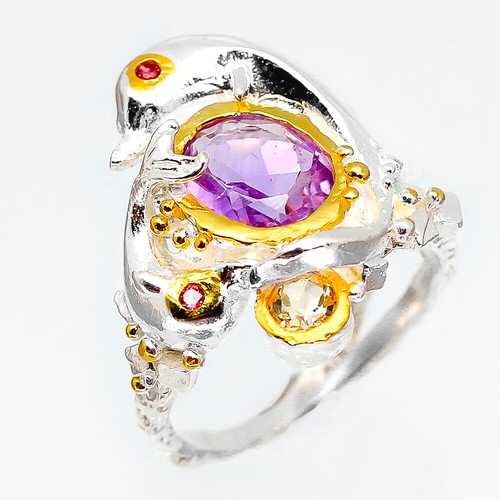 Bague argent grenat - en,