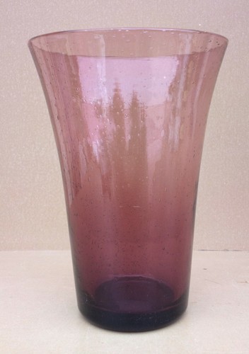 Vase verre soufflé bullé