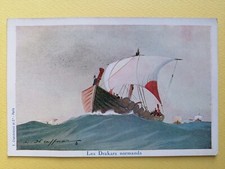 CPA ILLUSTRATION L. HAFFNER Les DRAKKARS NORMANDS Ligue Maritime