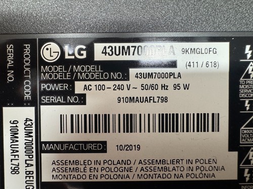 Téléviseur 43um7000pla - lg,