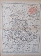 CARTE GEOGRAPHIQUE XIXEME DE