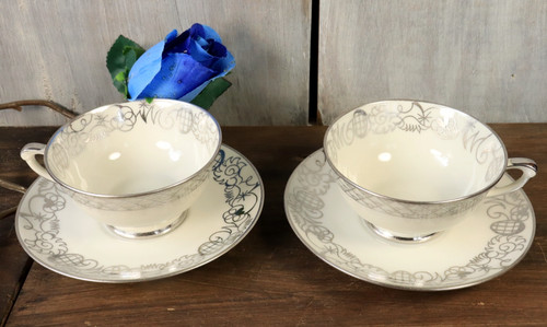 Paire tasse thé ancien - tasse,