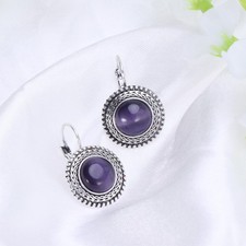  Femmes Oreille Stud Bohême Exagération Cat Eye France Boucle Boucles D'oreilles