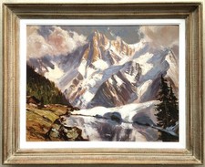 Tableau peinture de montagne