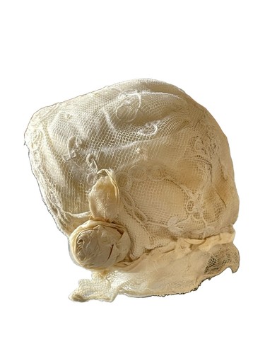 Ancien bonnet bébé tulle - bonnet,