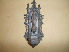 bénitier ancien étain et laiton