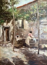 Tableau ancien Huile Sur Toile