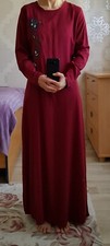 Robe longue bordeaux cerise à