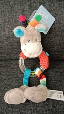 1062🌟peluche doudou girafe vache Zoé NICOTOY SIMBA anneau hochet 23 cm Kiabi