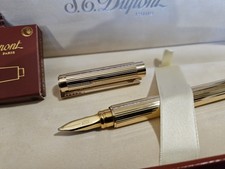 Stylo Plume Dupont Gatsby Biton plaqué Or 24K NEUF ( Cartier,Montblanc,