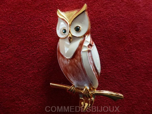 Broche vintage hibou - broche,