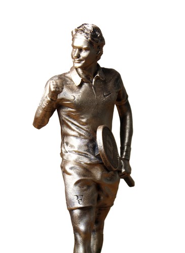 Federer sculpture peint - 3d,