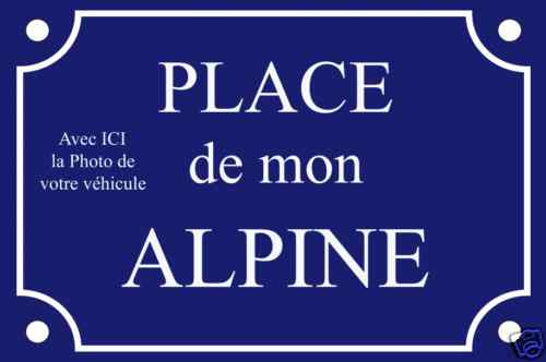 Plaque rue place alpine - plaque,