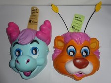 2 Masques vintage César 80s - Les Wuzzles Walt Disney Fokelan Bourdonlion (C650)