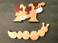 2 Puzzle vache et limaçon en