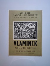 Vlaminck Affiche Exposition 1956 Galerie Sagot Le Garrec Exhibition Poster 