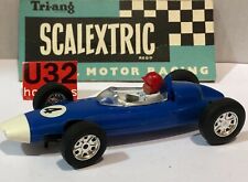 SCALEXTRIC C-72 BRM P48 FORMULE JUNIOR #4 G.HILL BLEU MORRO BLANC