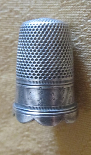 Ancien dé coudre argent - ancien,