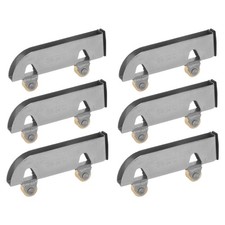  Lot de 6 roulettes pour portes coulissantes en verre : kit de poulies pour