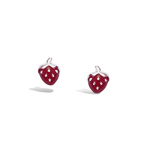 Boucles oreilles fraise - d'oreilles, "fraise"