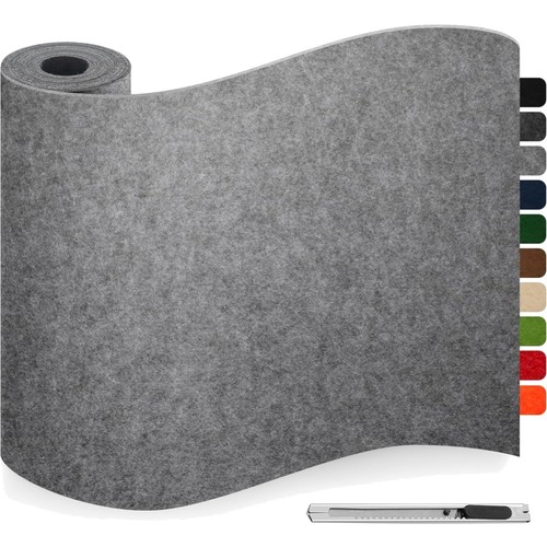 Feutrine autocollante gris - feutrine,