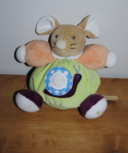 Doudou peluche souris boule - doudou,