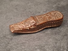 Exceptionnelle tabatière bois chaussure escarpin Compagnon - Art populaire XIXe