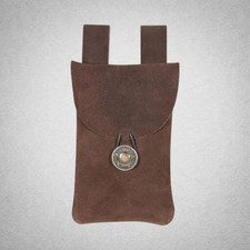 Pochette Cuir Suède Marron