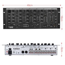 Professional 5-Channel DJ Rack Mount Stereo Mixer Mixing Console
