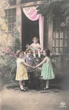 CP JOLIES PETITES FILLES GARCON FESANT RONDE BEBE ASSIS BORD FENETRE