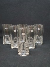 6 Verres A Orangeade Eau Vintage Publicitaires La Roche Aux Fées 