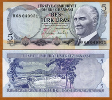 Turquie TURKEY Billet 5 LIRA