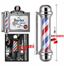 Barber Pole Avec Bille Lumineux Enseigne Vintage Pour Barbier Rotatif Avec Lampe