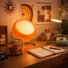 Lampe Globe Orange Rétro –