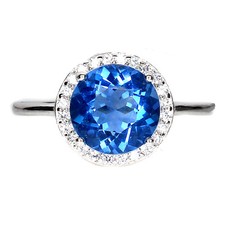 925 Bague en Argent Rond