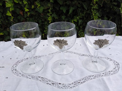 Lot verres vin blanc - 3, à