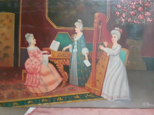 Tableau peint huile sur - tableau,
