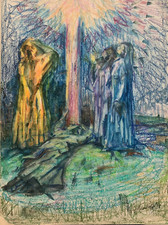 GUY COMBRISSON (1905-1991) SUPERBE SCENE ANIMEE ART DECO 1930 SIGNEE (36)