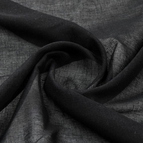 Tissu mousseline noir 100 - mousseline,