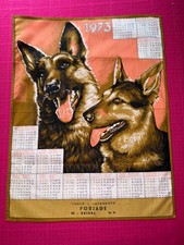 Torchon ancien calendrier 1973